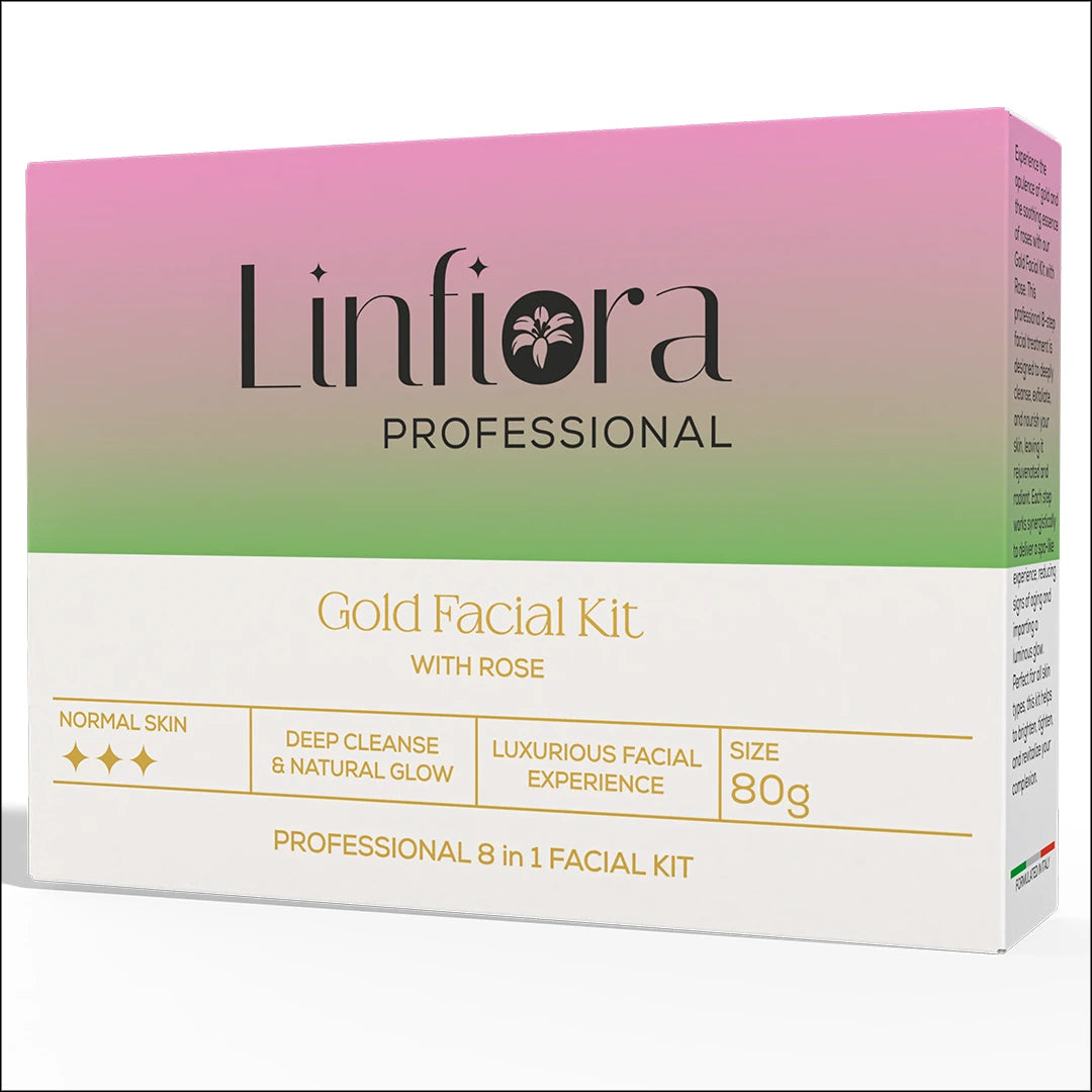 Gold Facial 8 Steps Kit  80gm with Damacena Rose