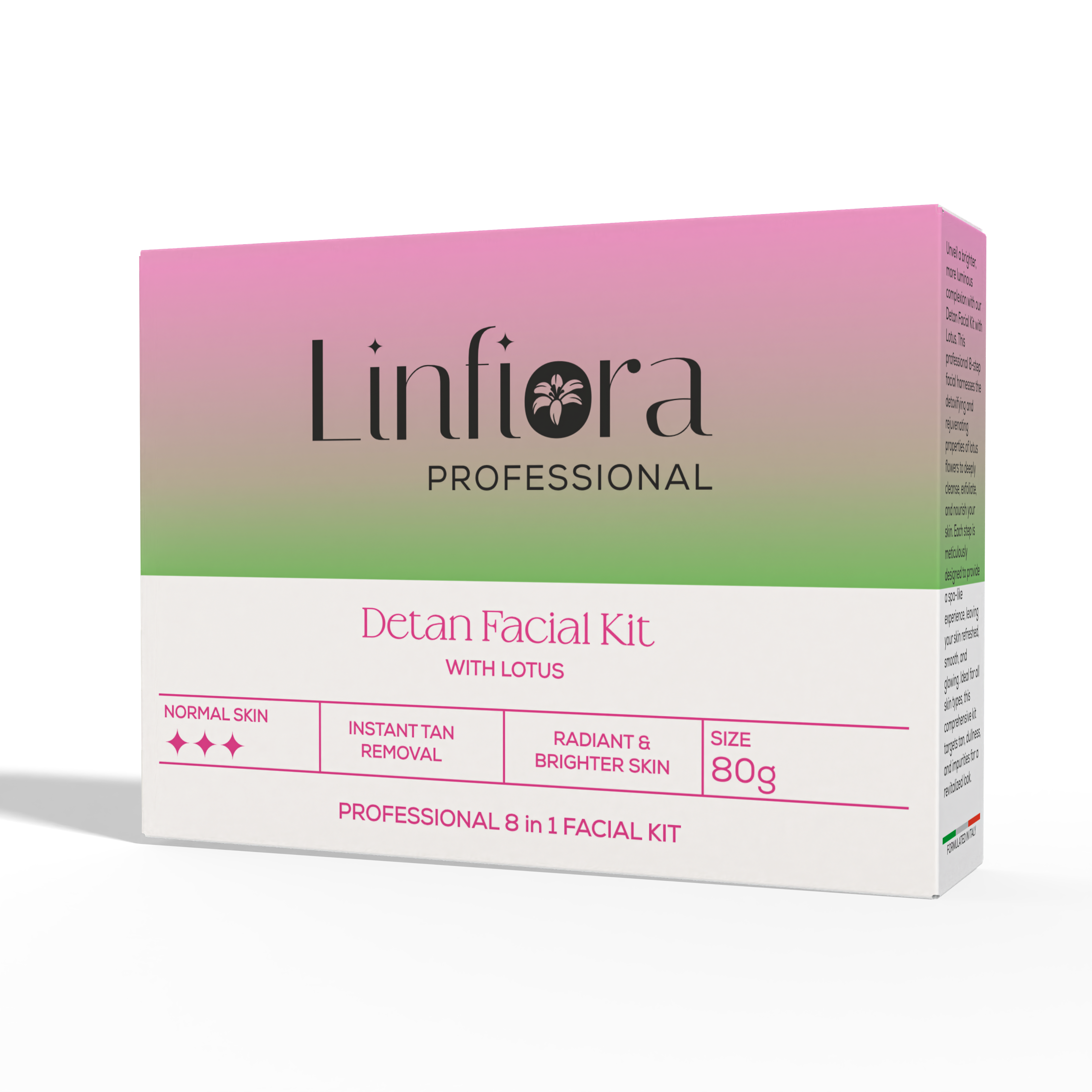 Detan  8 steps Facial   Kit 80gm with Lotus  extract