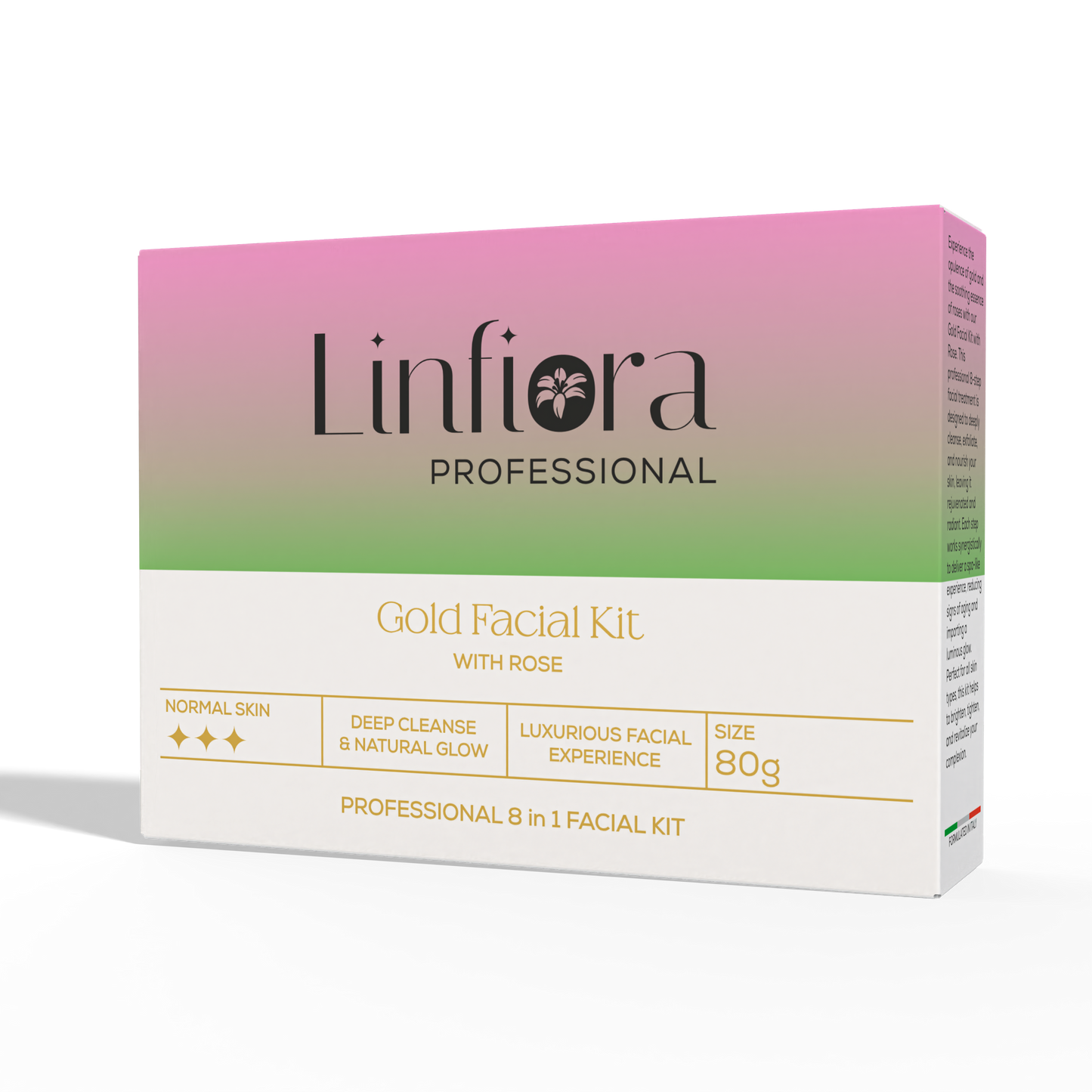 Gold Facial 8 Steps Kit  80gm with Damacena Rose