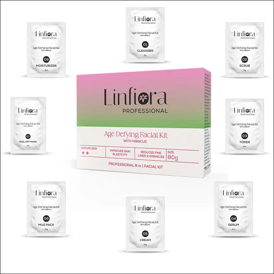 Age Defying Facial 8 Steps  Kit  80gm with Hibiscus