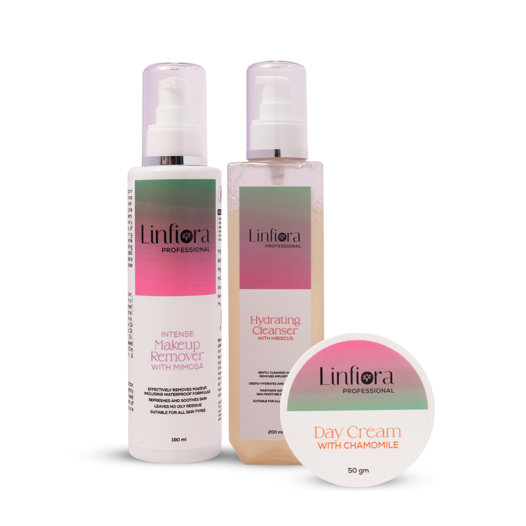 Linfora Intense Makeup Remover & Hydrating Cleanser & Day Cream