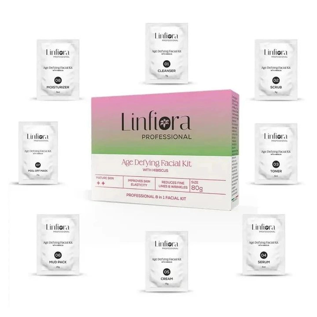 Age Defying Facial 8 Steps  Kit  80gm with Hibiscus